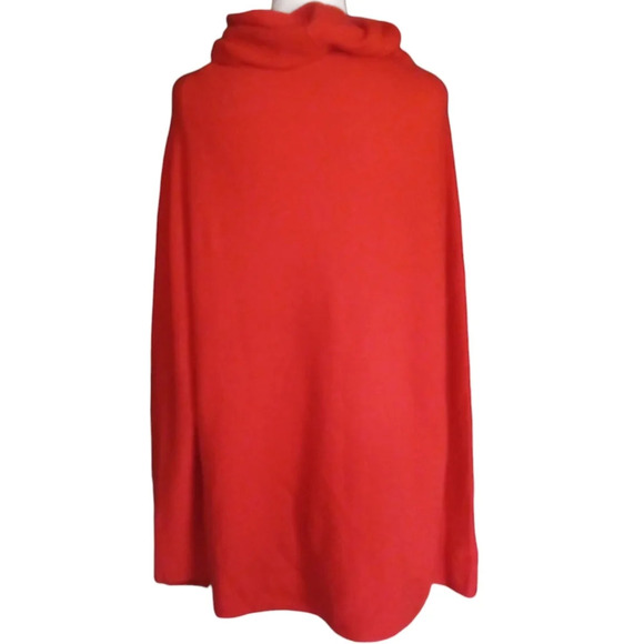 Shamask Red Orange Cowl Neck Oversized 100% Cashmere Sweater Size 1 10 - Picture 5 of 8